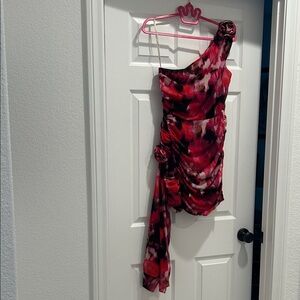 Forever 21 Red, Pink & Black rosette Dress